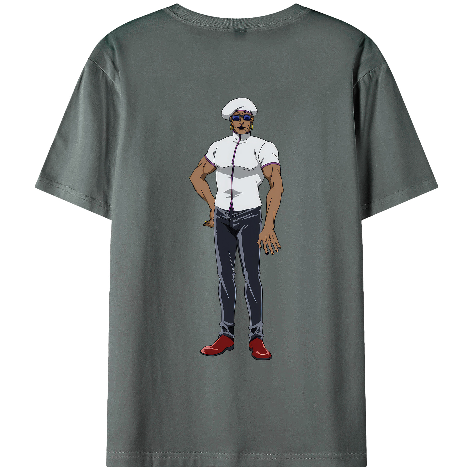 （画像用） 呪術廻戦 Jujutsu Kaisen 綿100％ メンズ半袖Tシャツ（バックプリント） 通気性